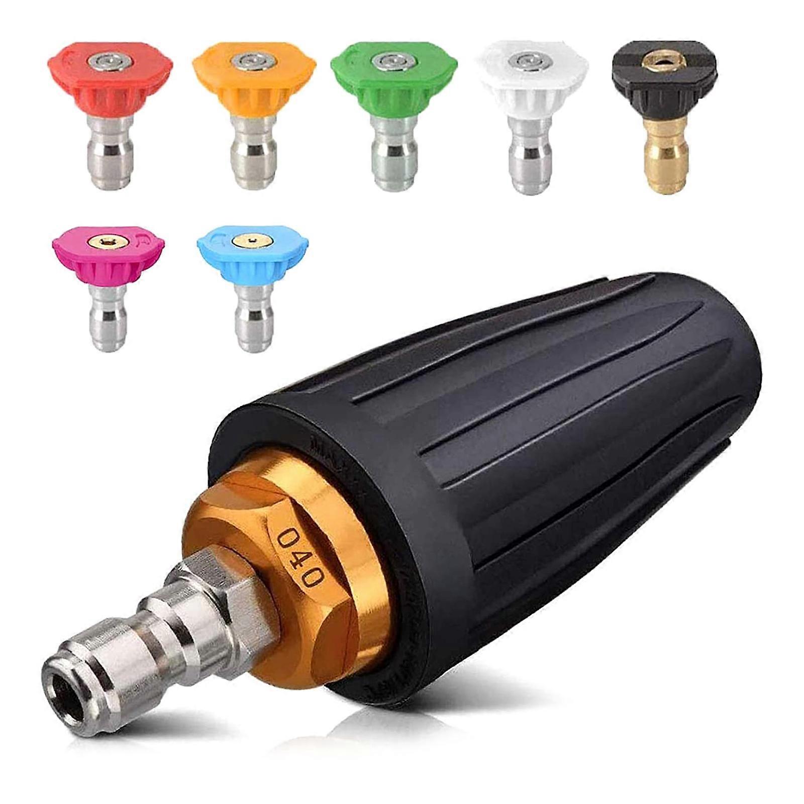 Pressure Washer Nozzle Spray Tips Set 1/4'' Quick Connector 4.0 GPM 4.0 Orifice