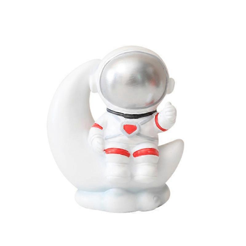 Space Astronaut Figurines Ornament Home Desktop Decor Accessories Resin Craft Miniature Statue Rocket Astronauts For Kids Gift