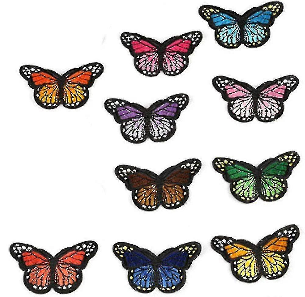 10 Clothes Patches For Ironing Or Sewing, Butterfly Patch Stickers