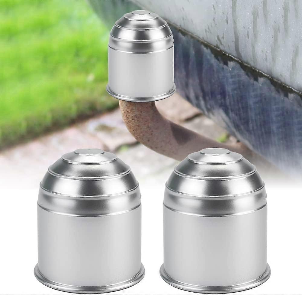 2 tow ball covers 55 mm - silver