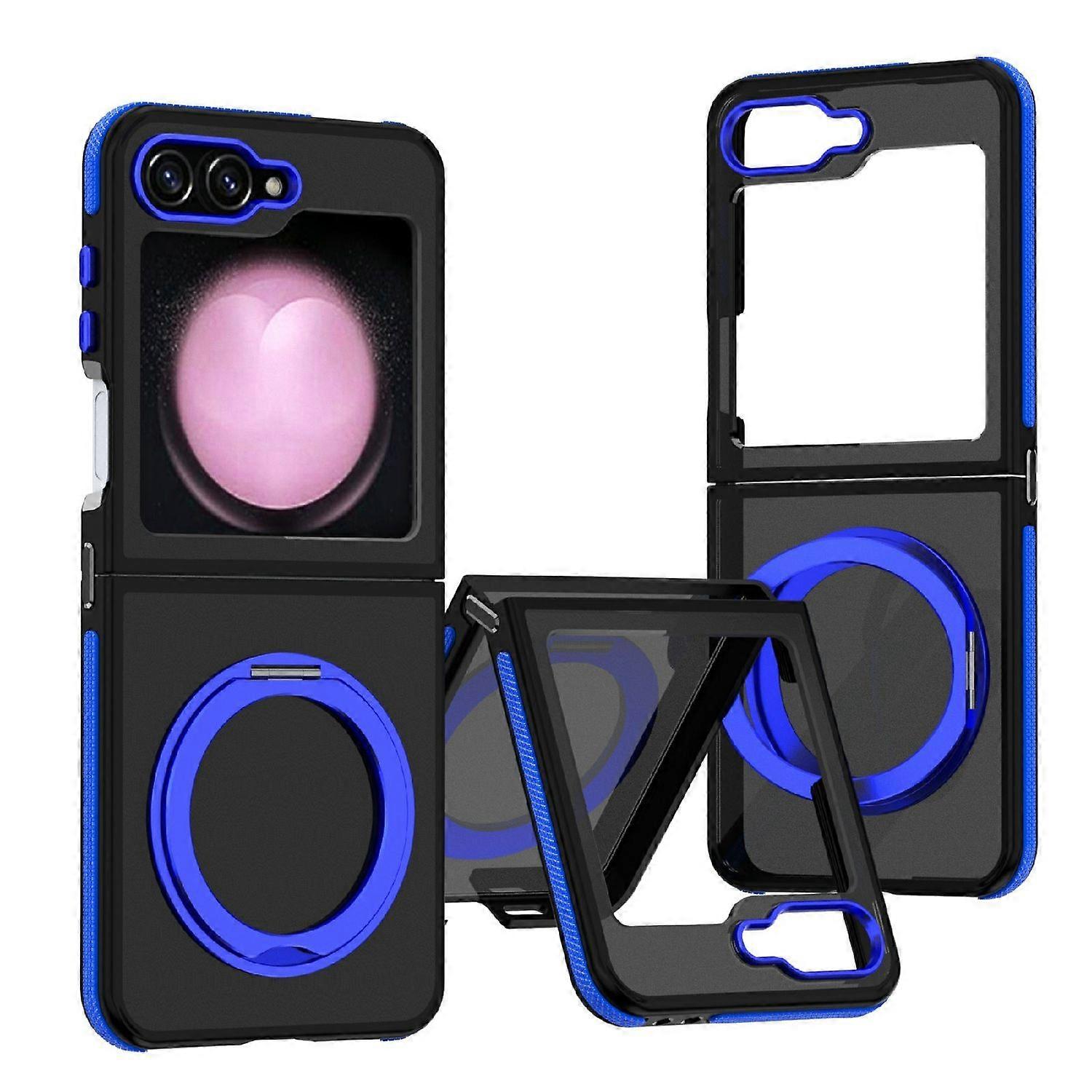 For Samsung Galaxy Z Flip7 FE / Flip6 5G Dual Color Skin Feel 360 Ring