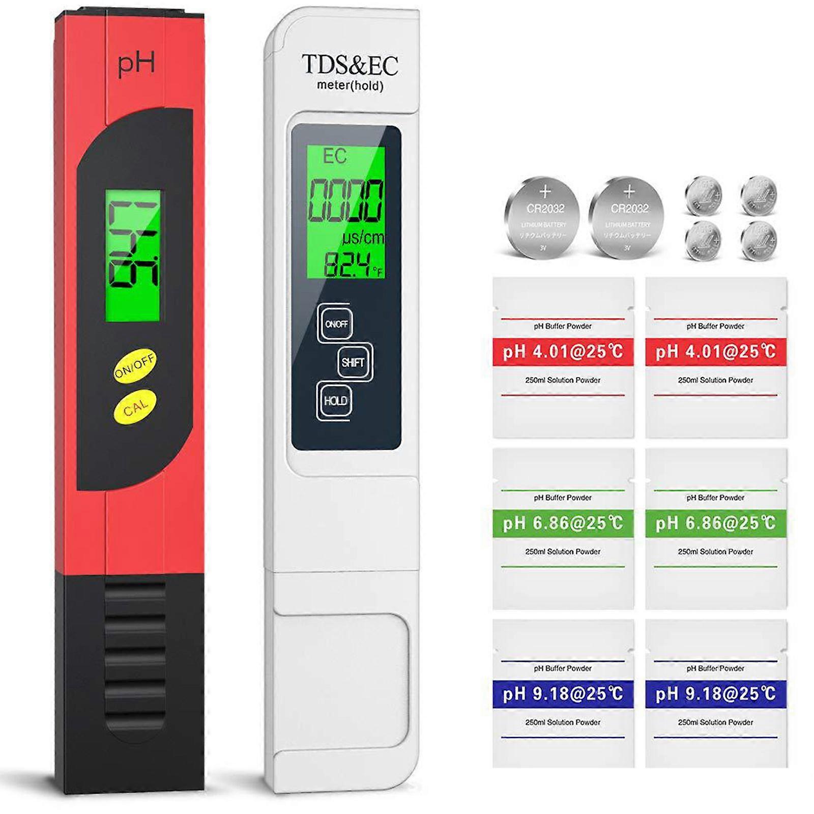 Digital pH Meter 4 in 1 pH TDS EC Temp Tester High Accuracy Pen Type Tester