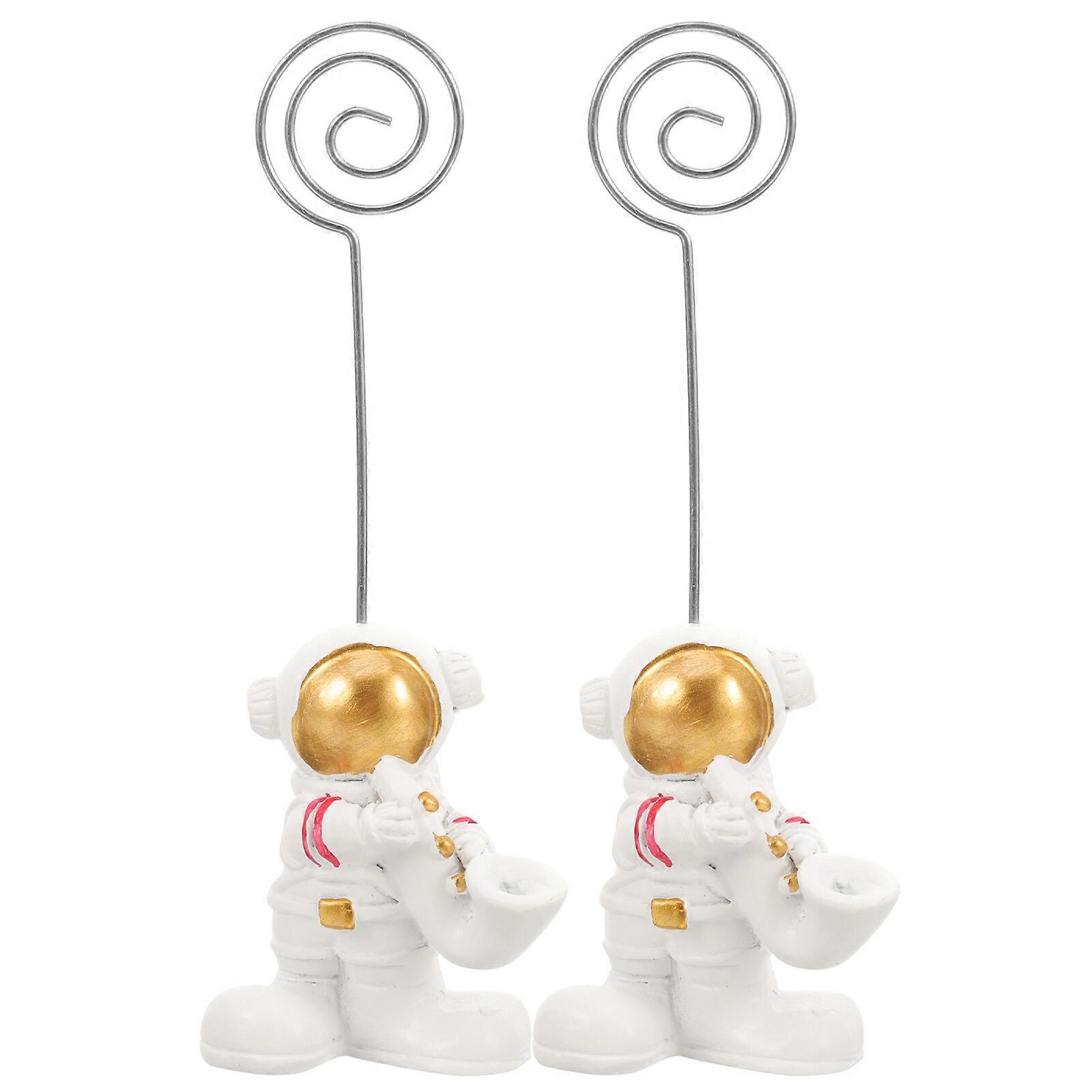 2pcs Small Table Number Holder Table Sign Stand Message Clip Multi-use Picture Holder Memo Clamp