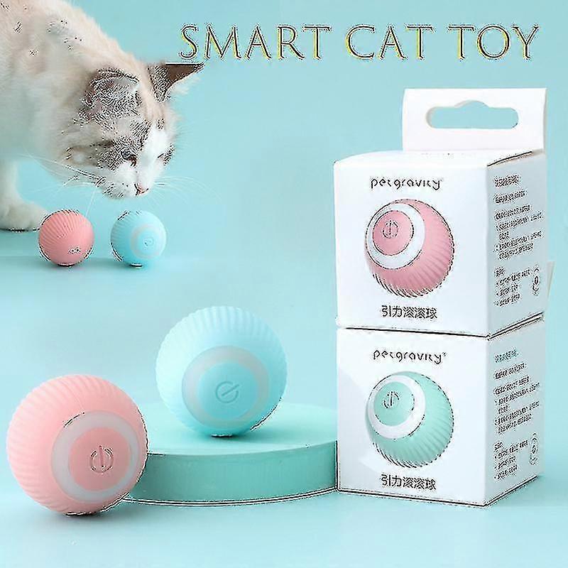 智能猫玩具自动滚动球电动猫玩具互动猫训练自动小猫玩具宠物配件