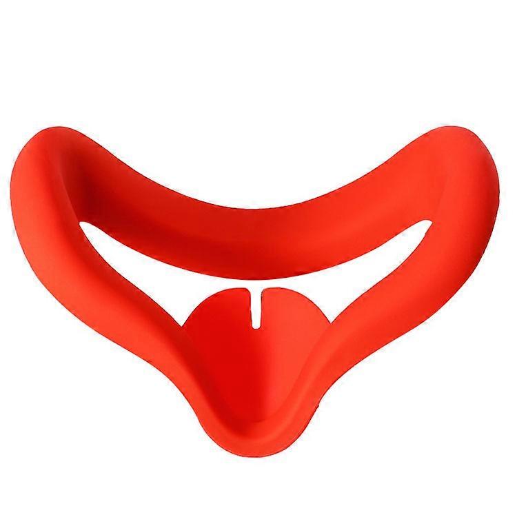 Silicone Face Mask Cushion and Mask Compatible Oculus Quest 2 Sided Cushion Cover Sweat Resistant - Red