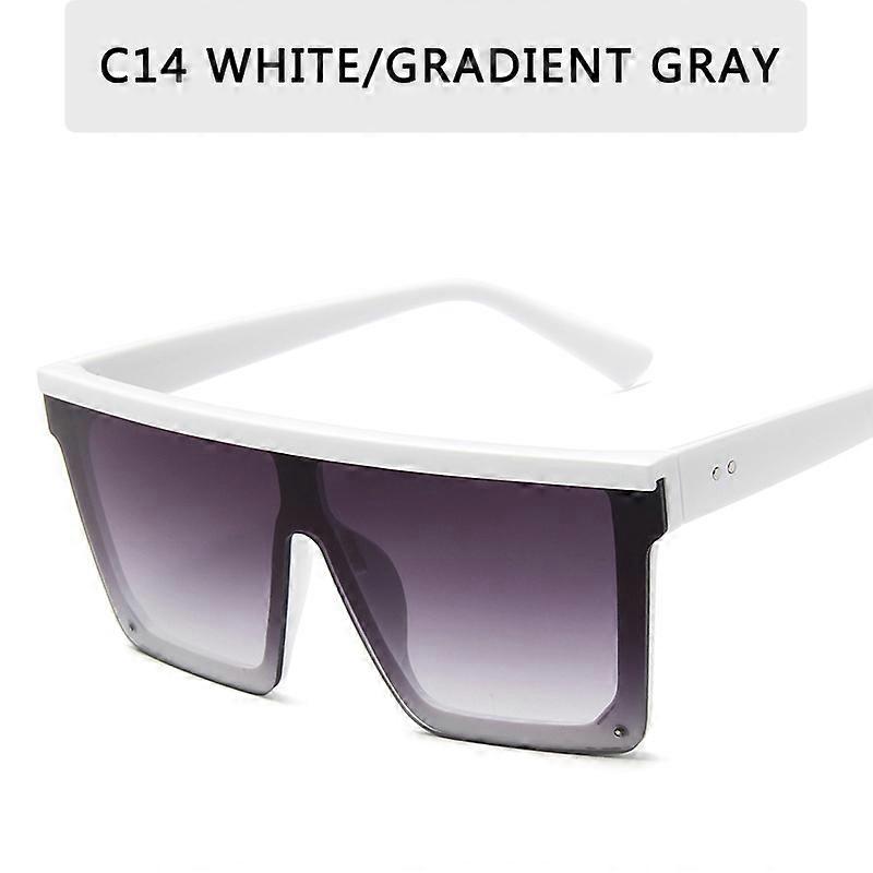 2023 Oversized Óculos de Sol Mulheres Square Flat Top Rivet Gradient Lens Big Frame Sun Glasses Feminino Homens Vintage Mirror Shades