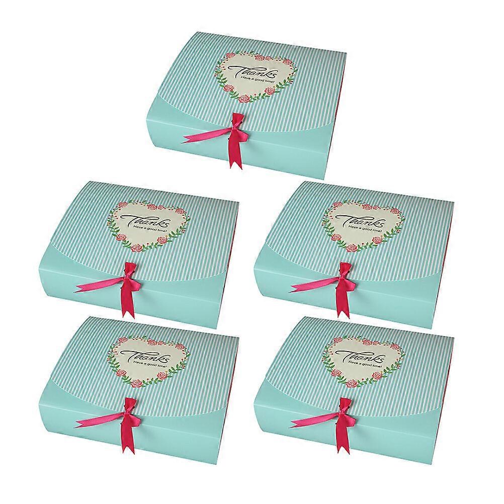 5pcs Candy Boxes Candy Packing Boxes Cookie Baking Packing Box Gift Holder