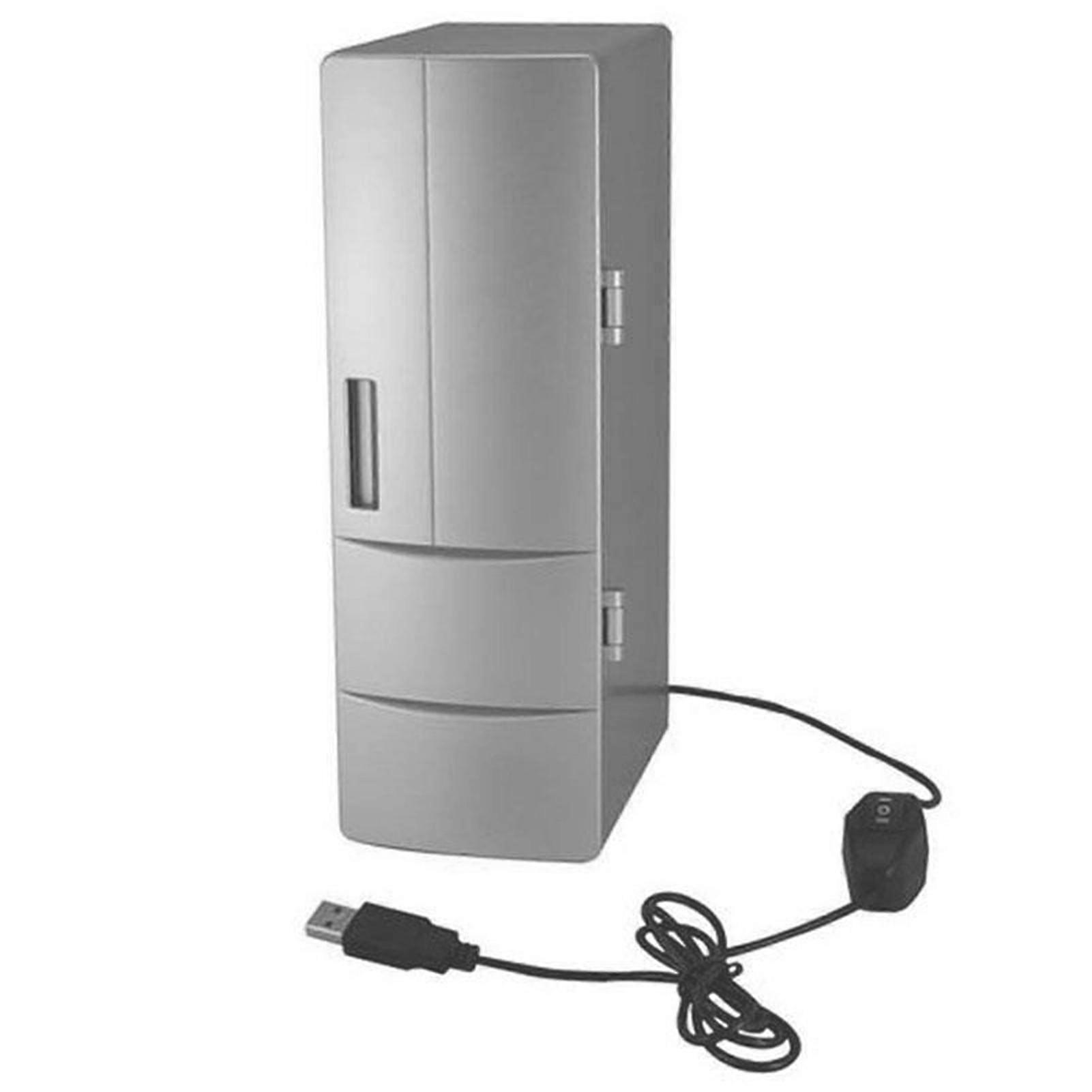 Portable USB Mini Fridge Dual-Use ABS Mini Heating Cooling Refrigerator Drink Cooler for Office