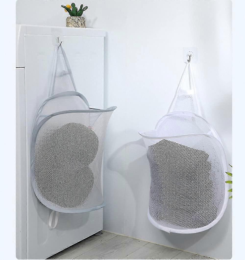 Simplized Hanging Popup Laundry Hamper, Foldable Pop-up Mesh Hamper Dirty Clothes Basket1pcs