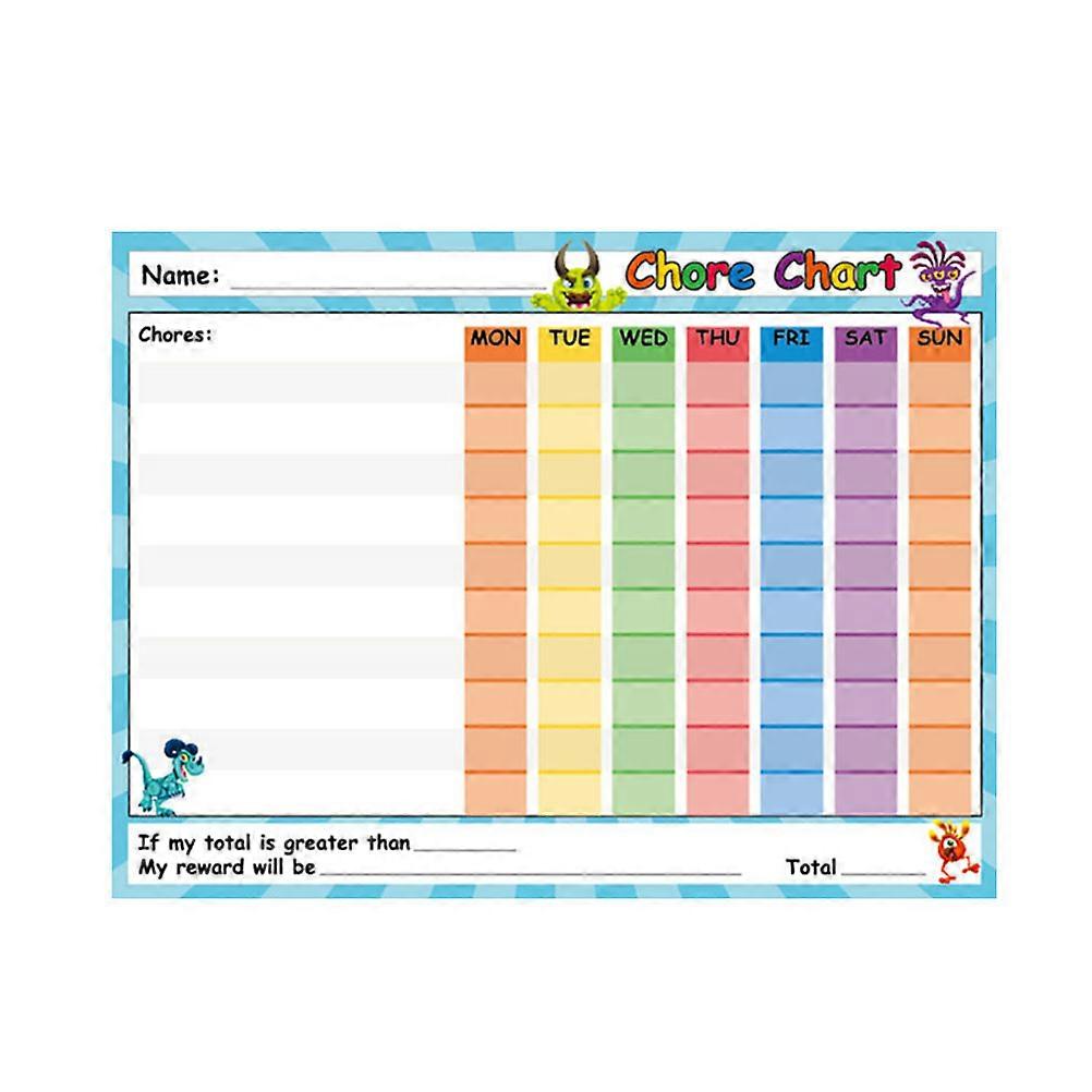 Colorful Stickers Chore Chart Kids Weekly Chore Chart Chore List Wall Paper Preschool Chore Chart