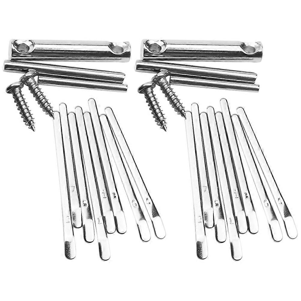 2 Sets DIY Kalimba 8-Keys Thumb Piano Musical Instrument for Beginner Student