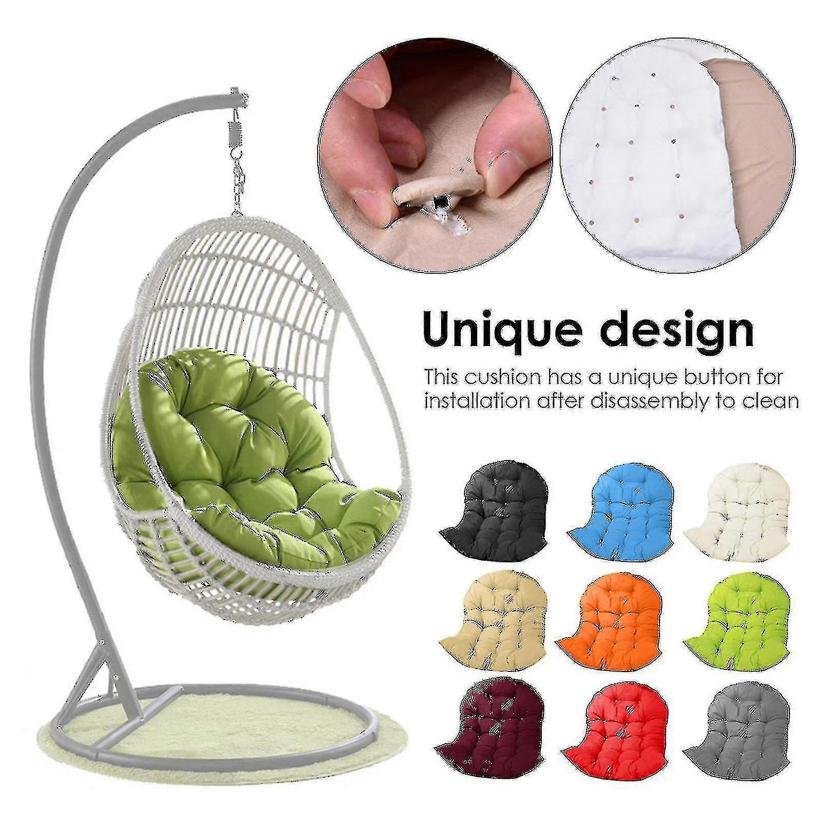 スイングハンギングバスケットシートクッション厚くハンギングエッグハンモックチェアパッドウォッシャブルチェアシート暖かくて互換性のあるウィズテーブルチェア