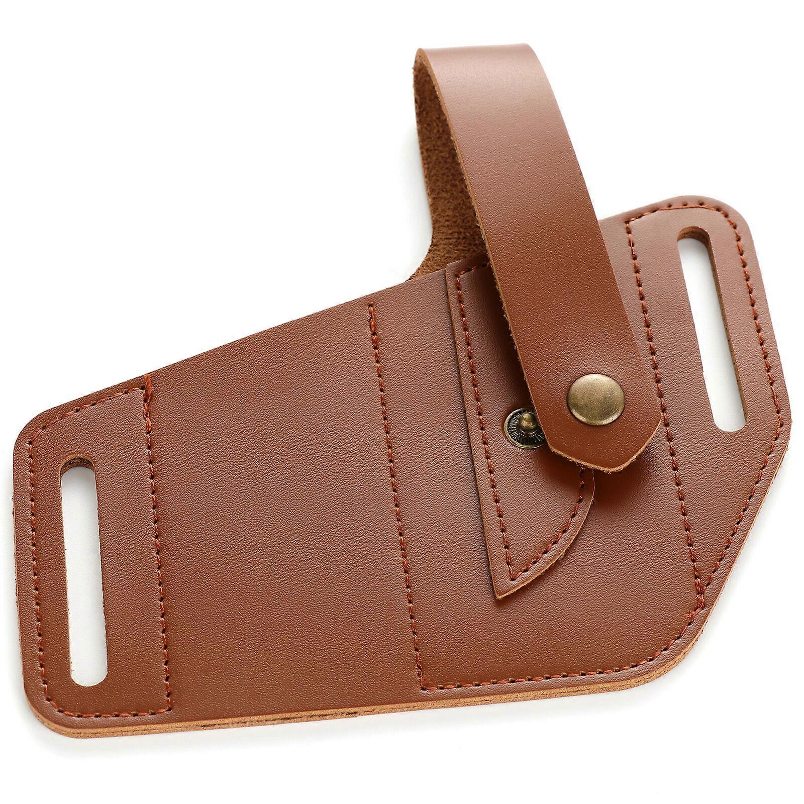 2023 New EDC PU Leather Waist Holster Belt Loop Organizer Pouch for Lighter Tactical Pen