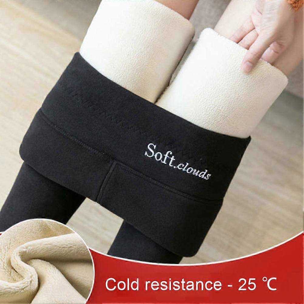 (20% DI SCONTO!) M-3XL Da Donna Sherpa Inverno In Pile Foderato Leggings Termico Pantaloni Caldi Elastici Di Spessore