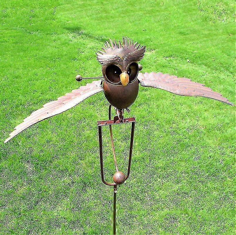 البومة طاحونة حديقة فناء الديكور معدن الحديد المطاوع الحلي