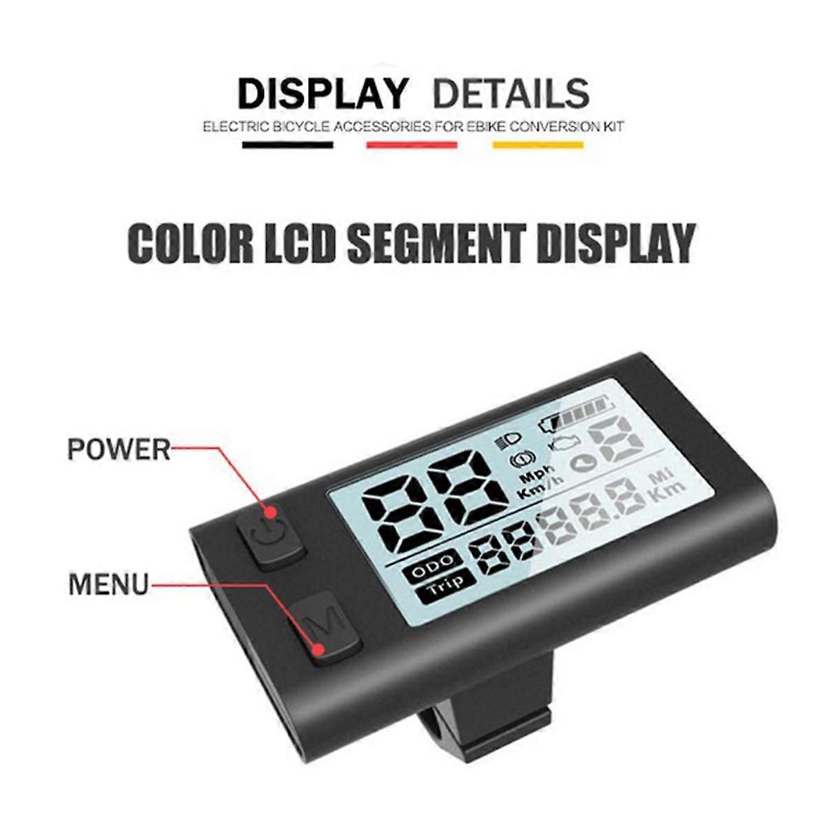 510S Ebike LCD Display für BBS01 / BB02 / Mid Drive Motor Fahrrad Ebike Computer UART 24V 36V 48V LCD Meter