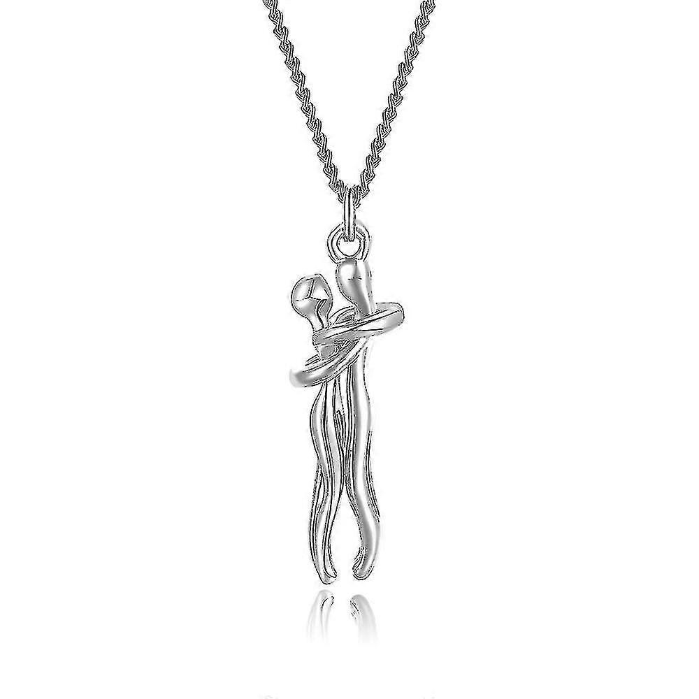 Couple Hug Pendentif Collier Cadeaux