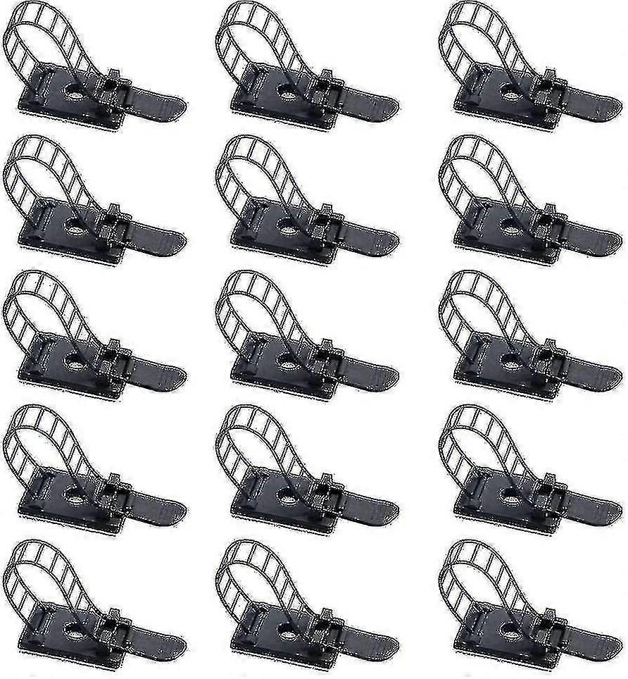 100 Adjustable Cable Clamps, Self-adhesive Nylon Cable Tie Cable Clamps, Multi-function Cables