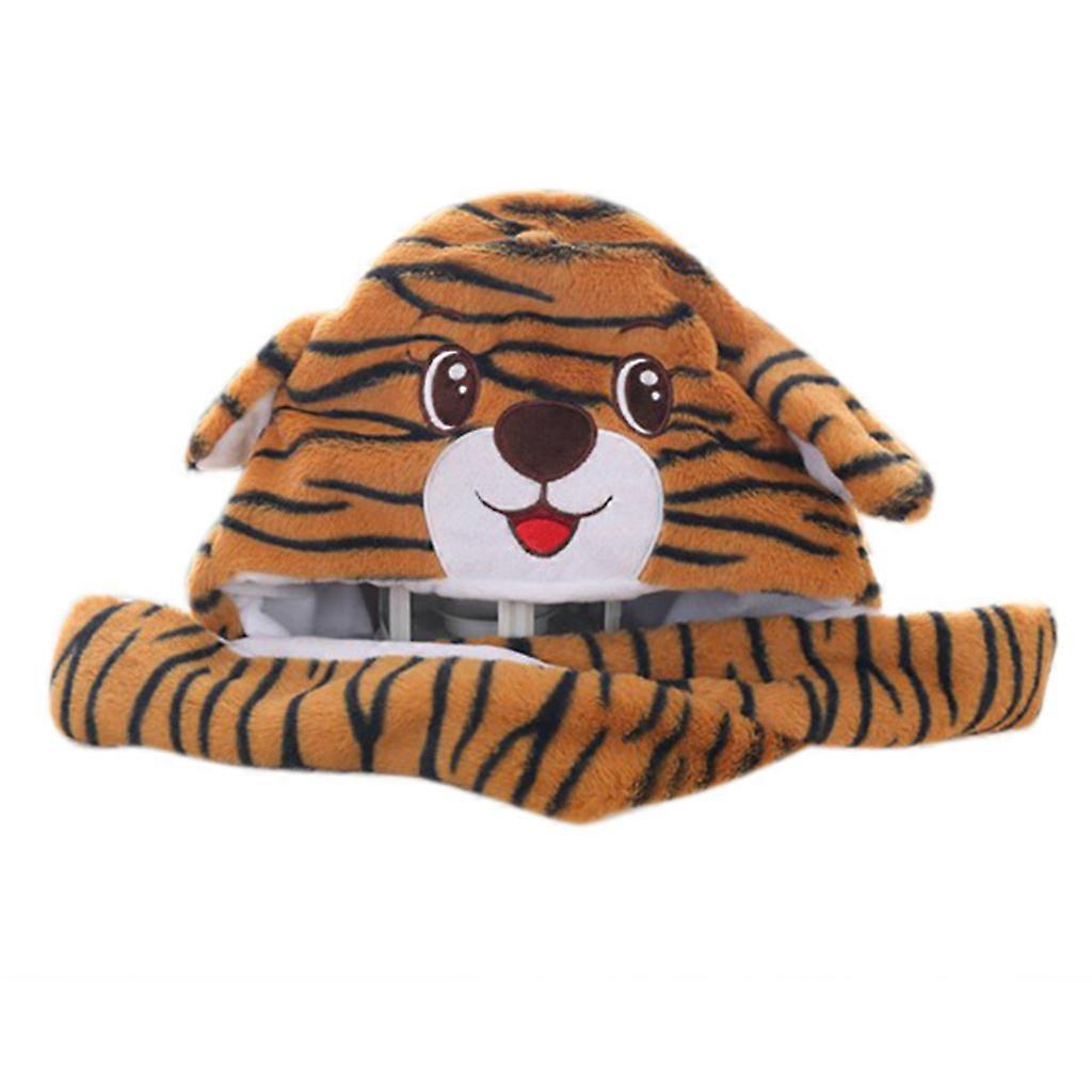 Tiger Hat Fuzzy as Photographing Props Cartoon Caps in Tiger Shape