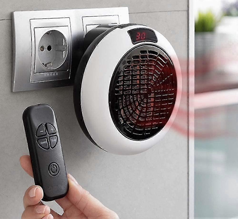 Electric Wall-mounted Fan Heater - Wall Socket Heating With Thermostat And Timer - Socket Heating Wi