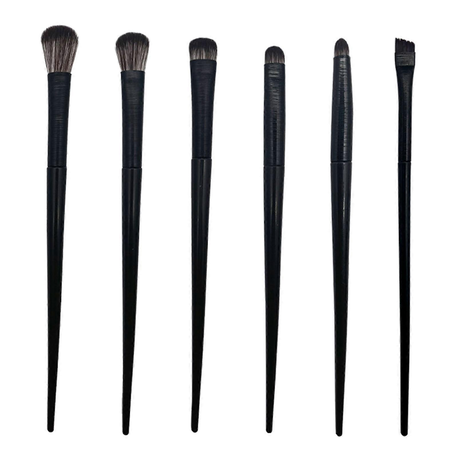 6Pcs/Set Makeup Brush Release Powder Evenly Soft Nylon Bristle Non-slip Handle Comfortable Grip Multipurpose Eye Liner Eye Shadow Brush Set for Makeup