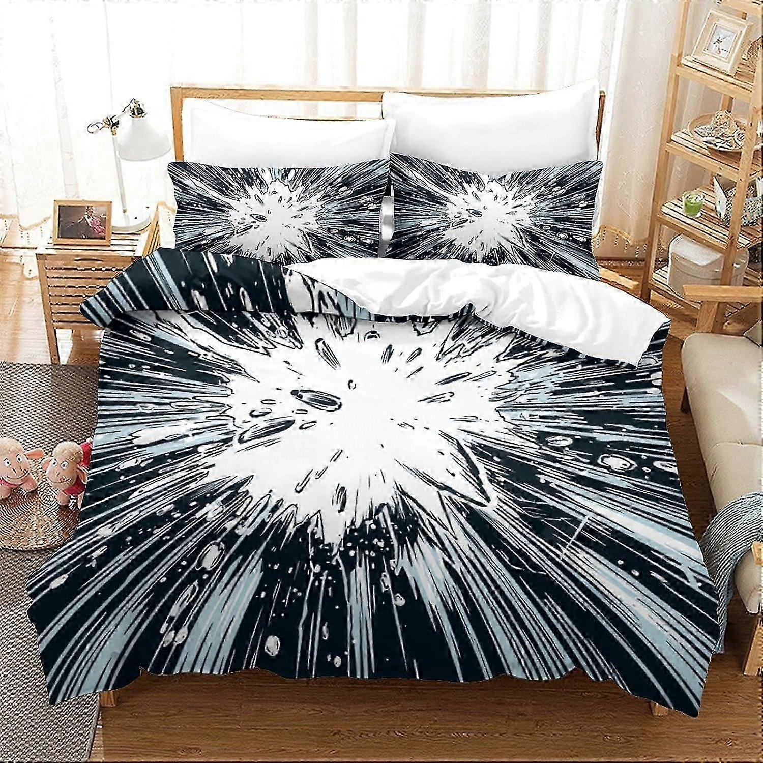 J3069 Lençóis Os Simpsons Conjunto de Cama 3D cartoon Cama Colcha Capa de Edredão Macio Microfibra Capa de Edredão Conjunto com 2 Fronhas para Quarto de Crianças Lençóis