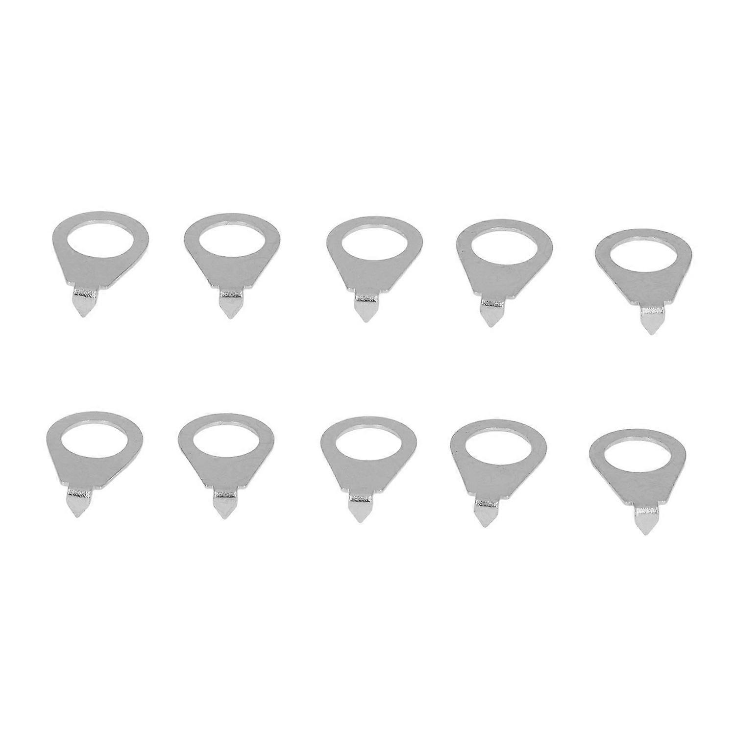 10PCS Guitar Knobs Pointer Indicator Plate Iron Guitar Potentiometer Indicator Spacer Silver 