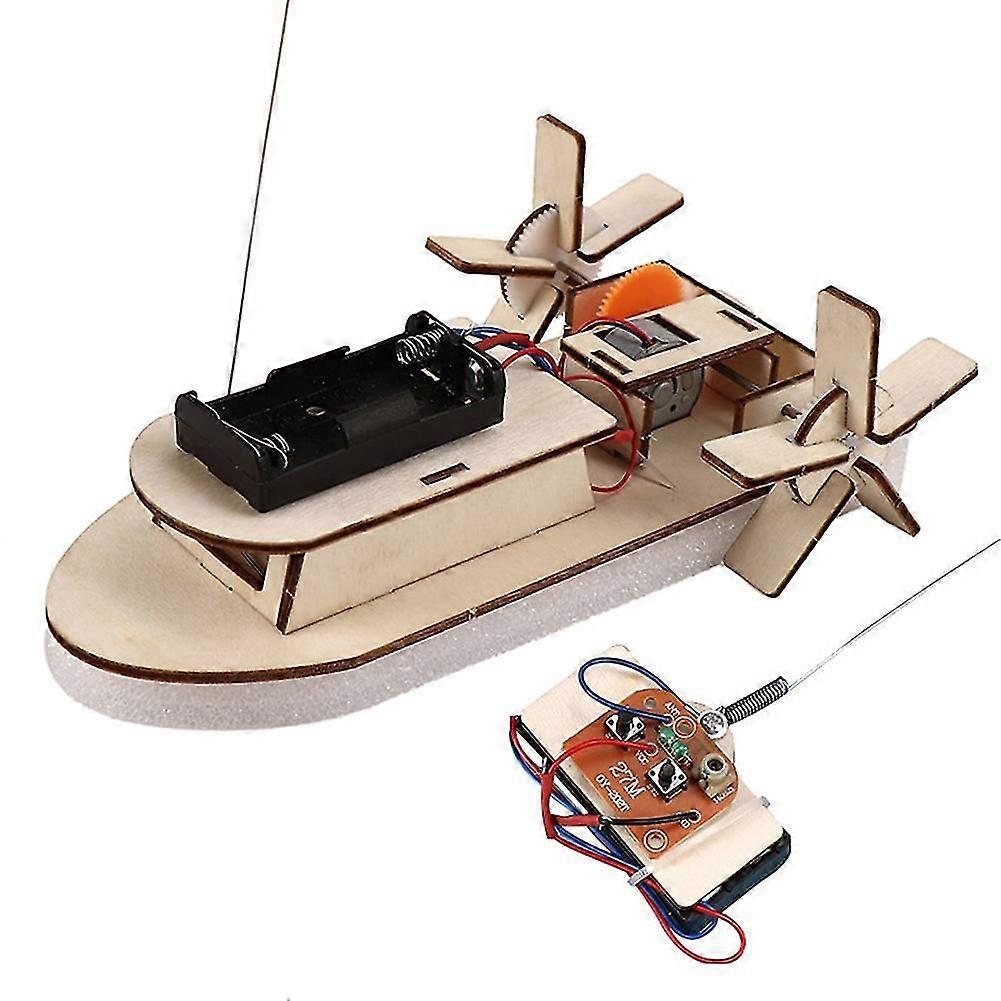 Diy Paddle Steamer Assembly Model Remote Control Educational Toy