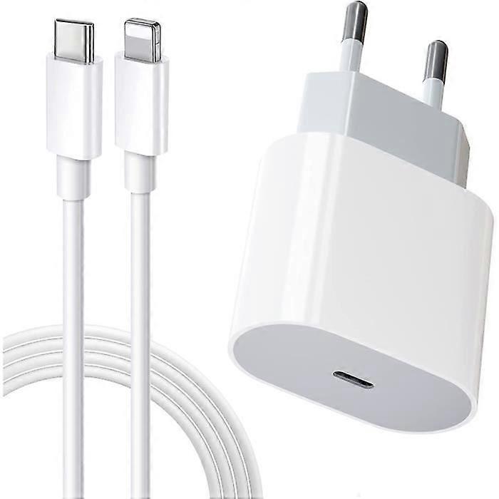 Fast Charger - Apple - iPhone 20W - USB C - 1m Cable - Compatible with iPhone 14/13/12/11