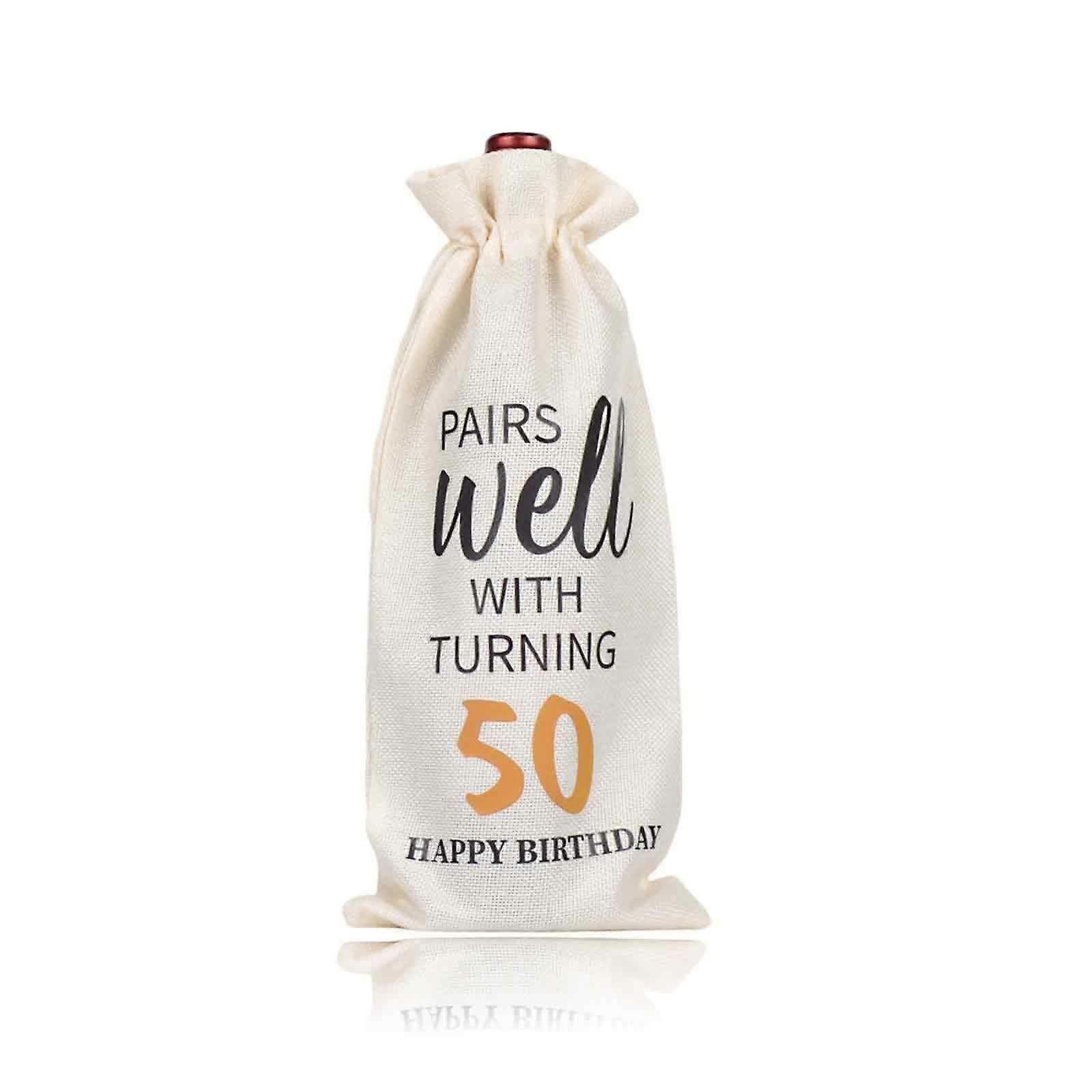 1pcs 50th anniversary champagne - decorative storage bag
