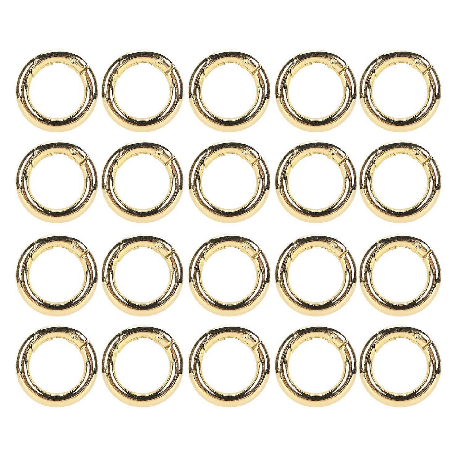 20pcs Spring Ring Clasps Innovative DIY Hand Crafted Copper Spring Clasps for Necklaces Bracelets An