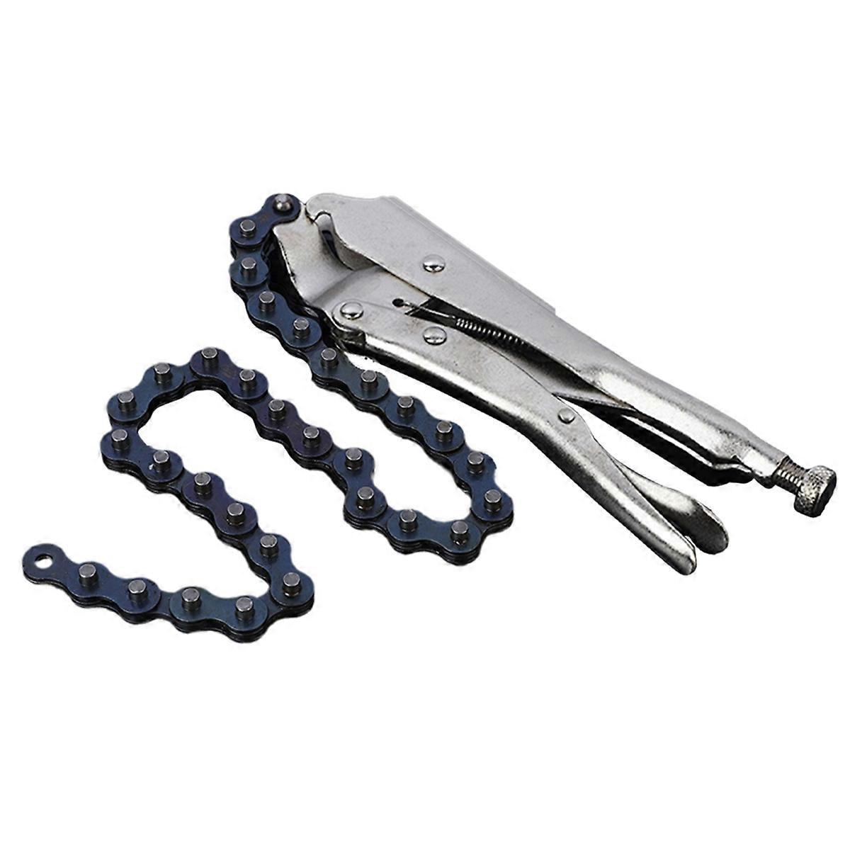 Chain Pliers, Extended Multifunctional Industrial Grade 10-Inch Universal Chain Type Pipe Clamp Wrench
