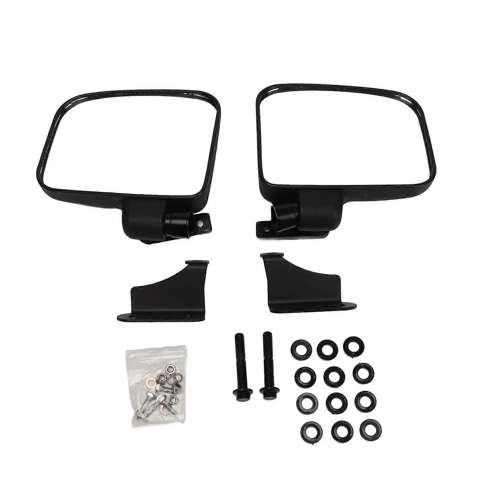 2pcs UTV Rear View Side Mirror Clear View Black Replacement for POLARIS RANGER1000XP 2018 MK2531