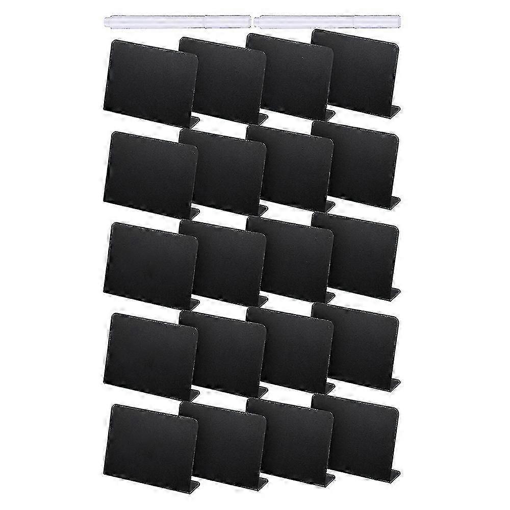20pcs 4 X 3 Inches Mini Chalkboard Table Tent Sign Chalkboard Buffet Tags Food Label For Party Tabl