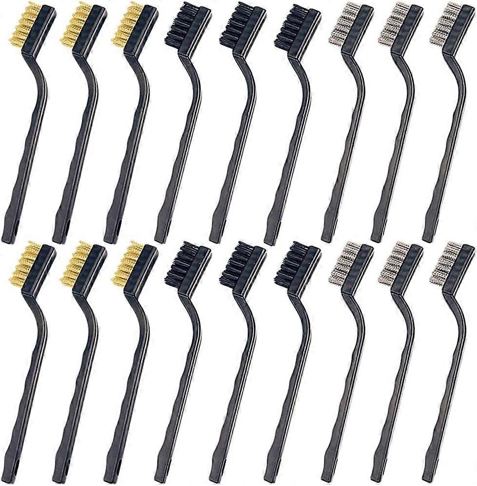 Mini Wire Brush Set for Welding and Rust Cleaning (18 Pcs)