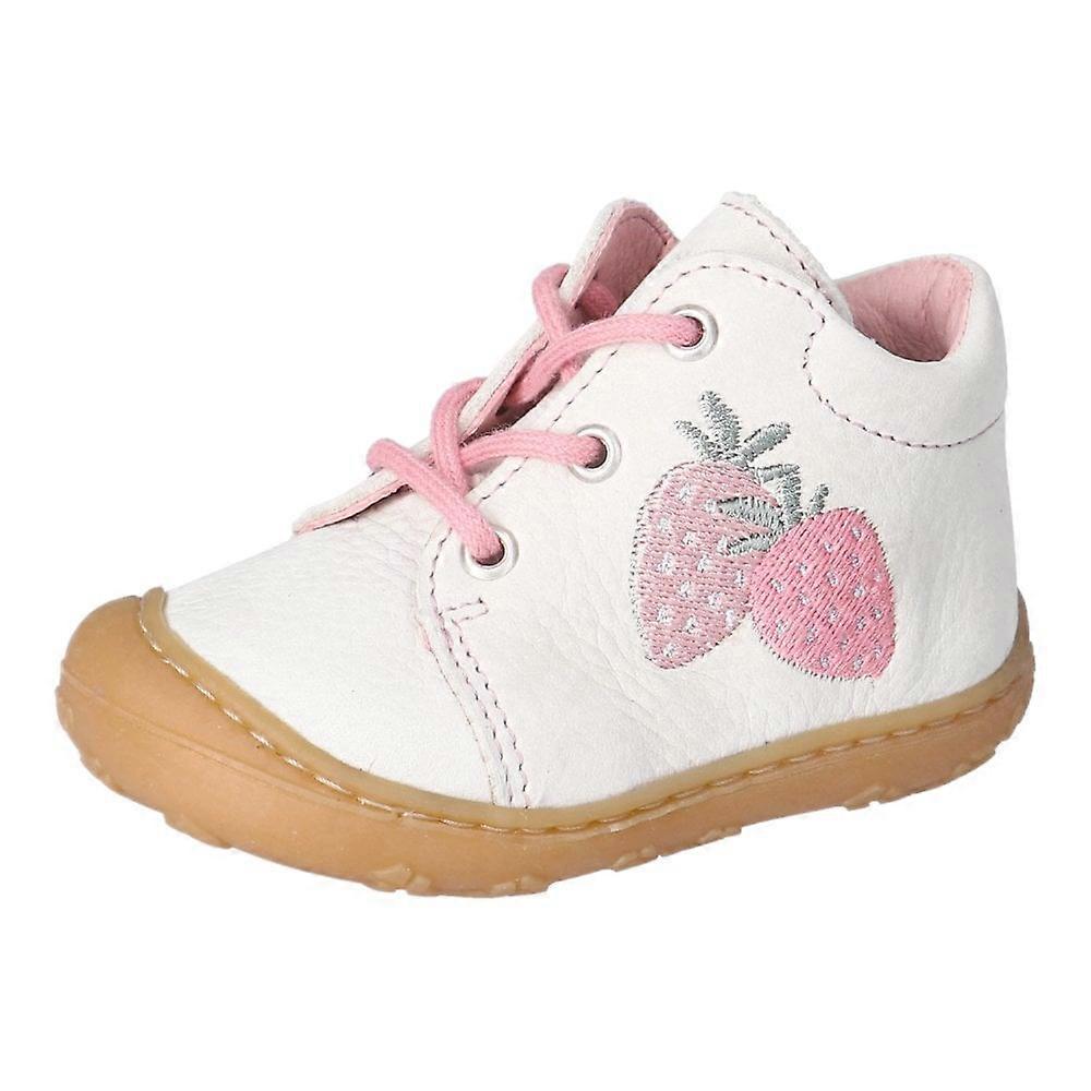 Kids Ricosta Laced Boot In Off White With Applique
