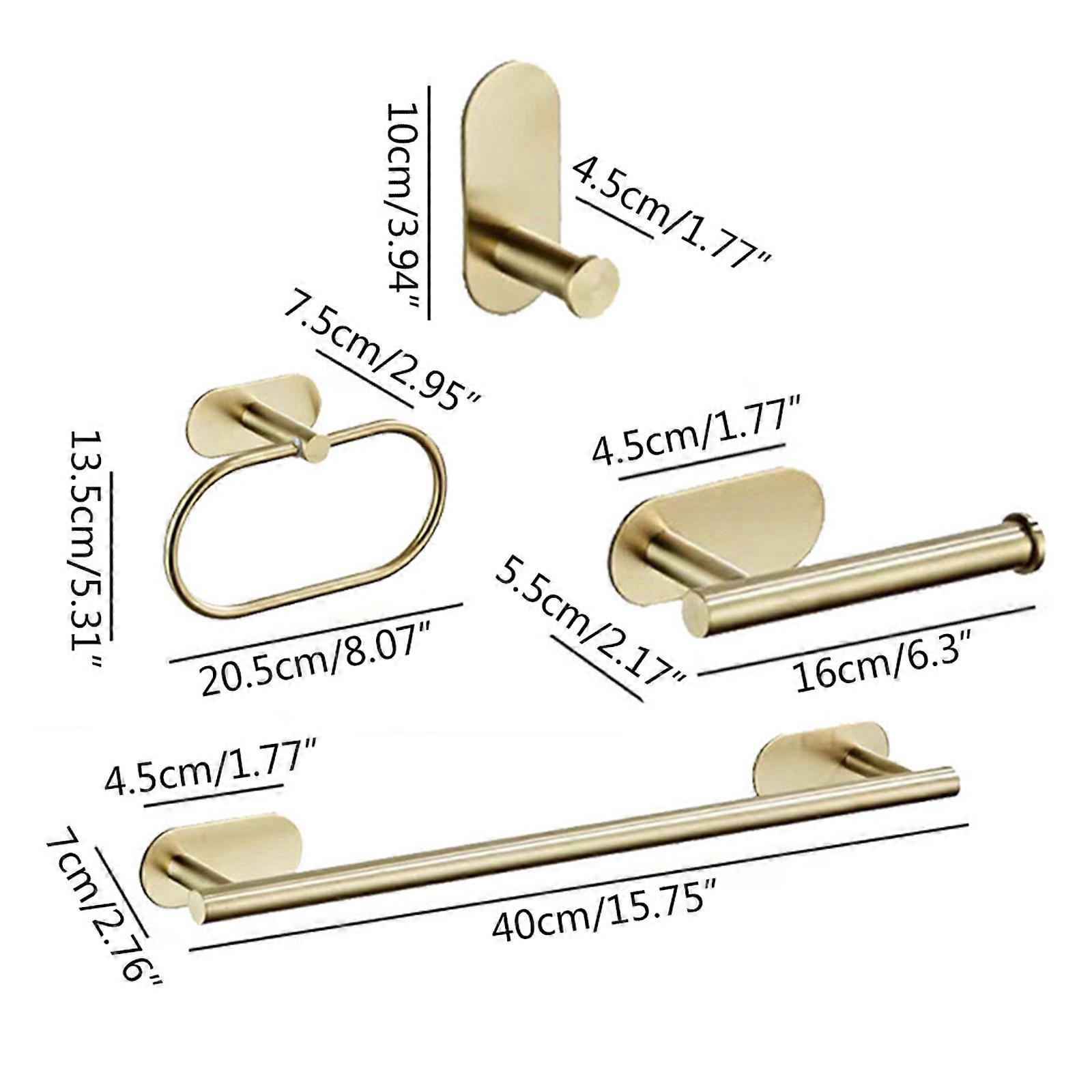 Simple Bathroom Hardware Set Anti Corrosion Waterproof Rustproof Toilet Paper Rack Towel Ring Towel Hook Towel Hanger