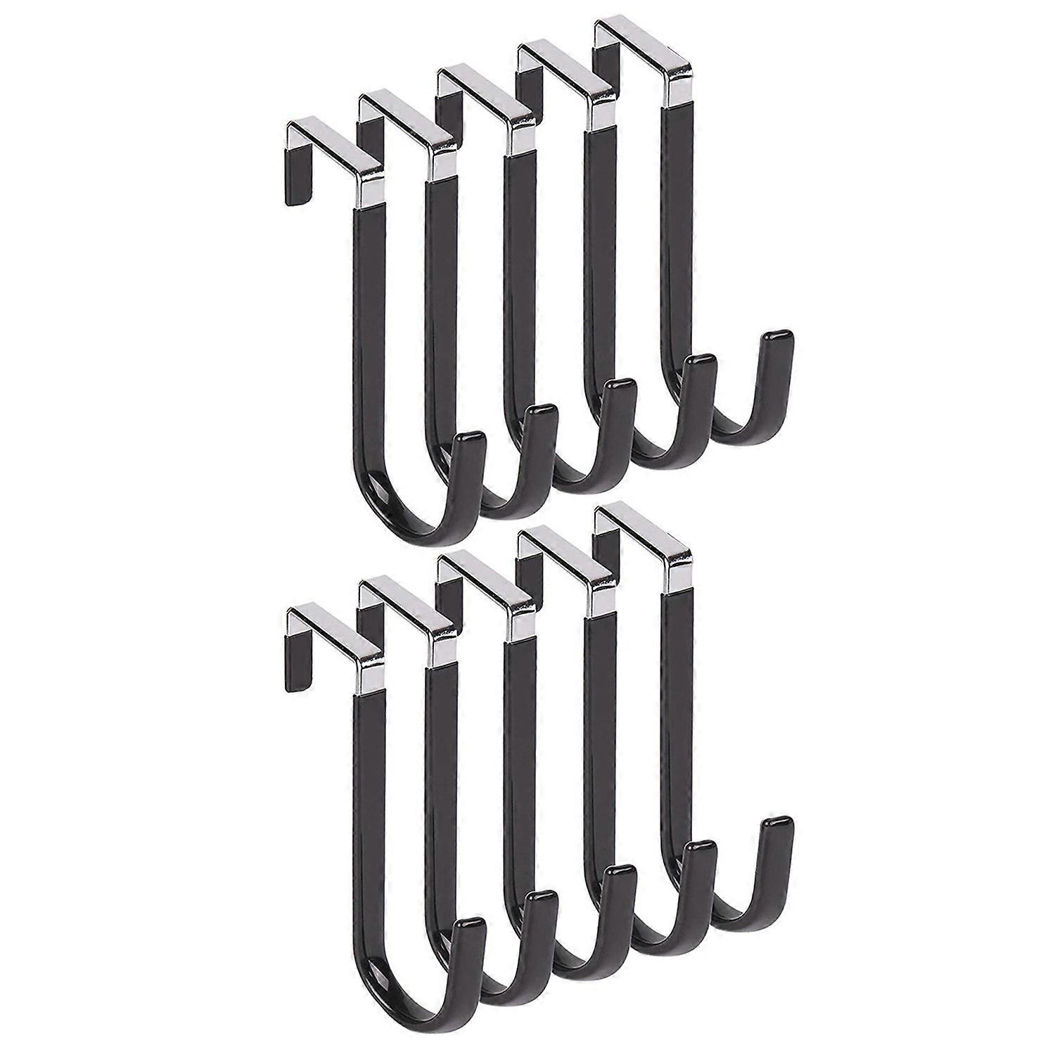 10 Pcs Sturdy Metal Door Hanger Hooks No Drilling Easy to Use Space-saving Solutions With Over Door