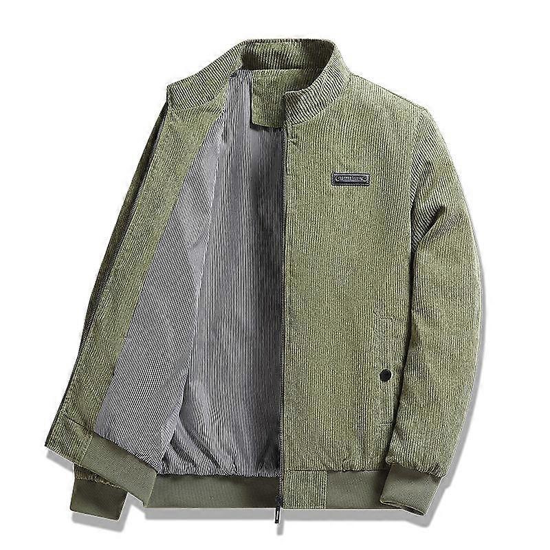 Spring and Autumn Corduroy Jacket Men's Jacket Spring Stand-up Collar Jacket Men