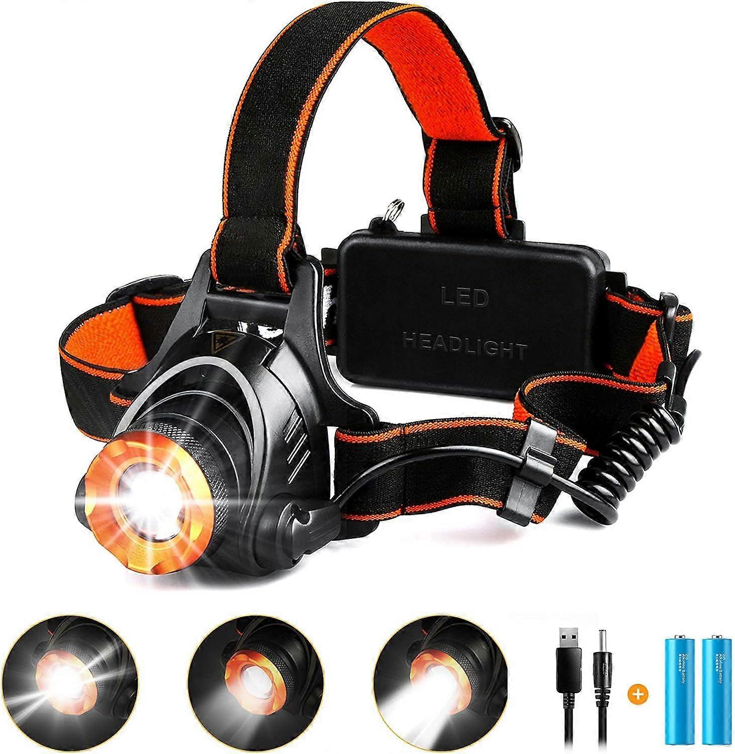 Variable-focus headlight, 1000 lumens brightness, 4400mAh battery [Energy Class A+++]