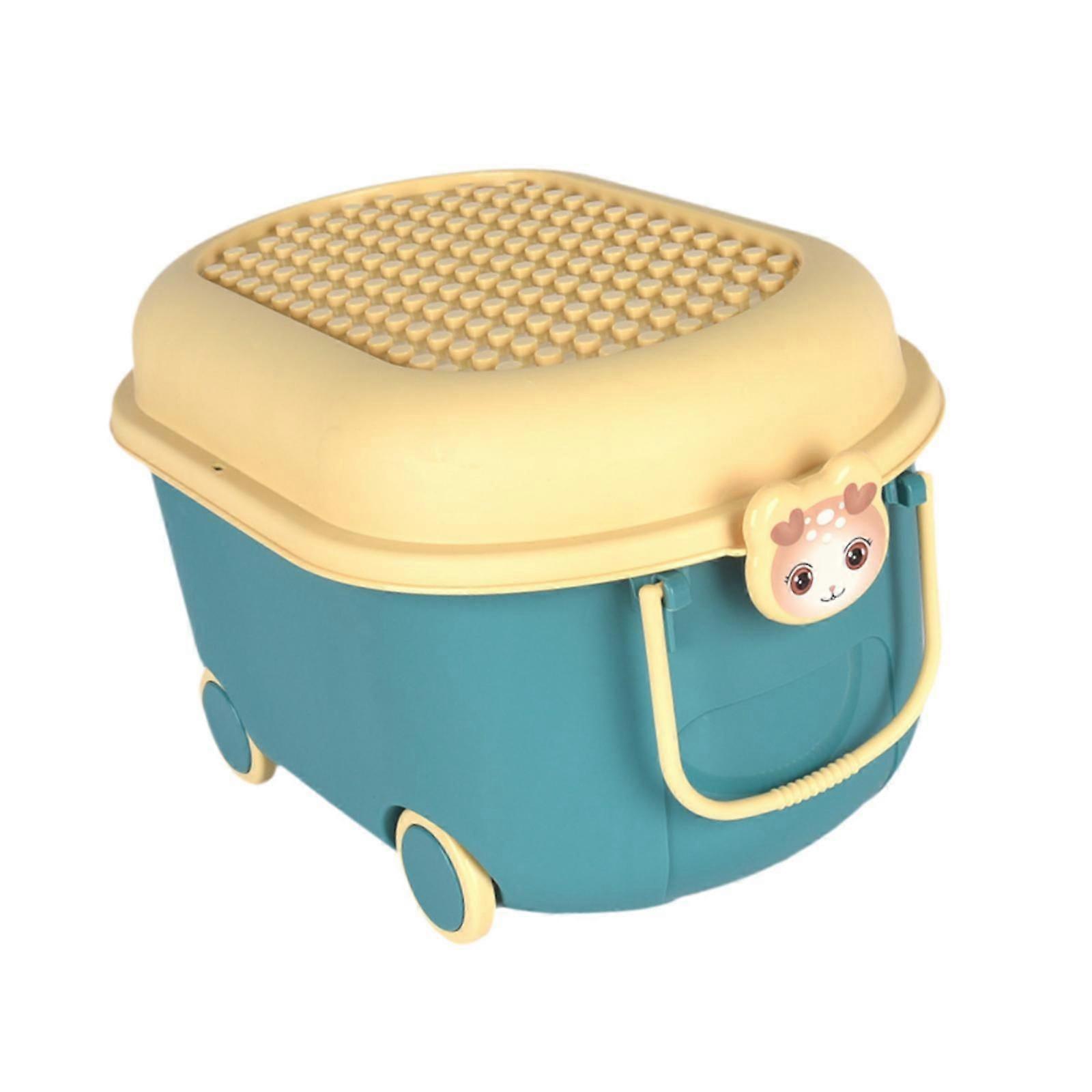 Stackable Toy Storage Box Rolling Storage Box for Nursery Room Playroom Book