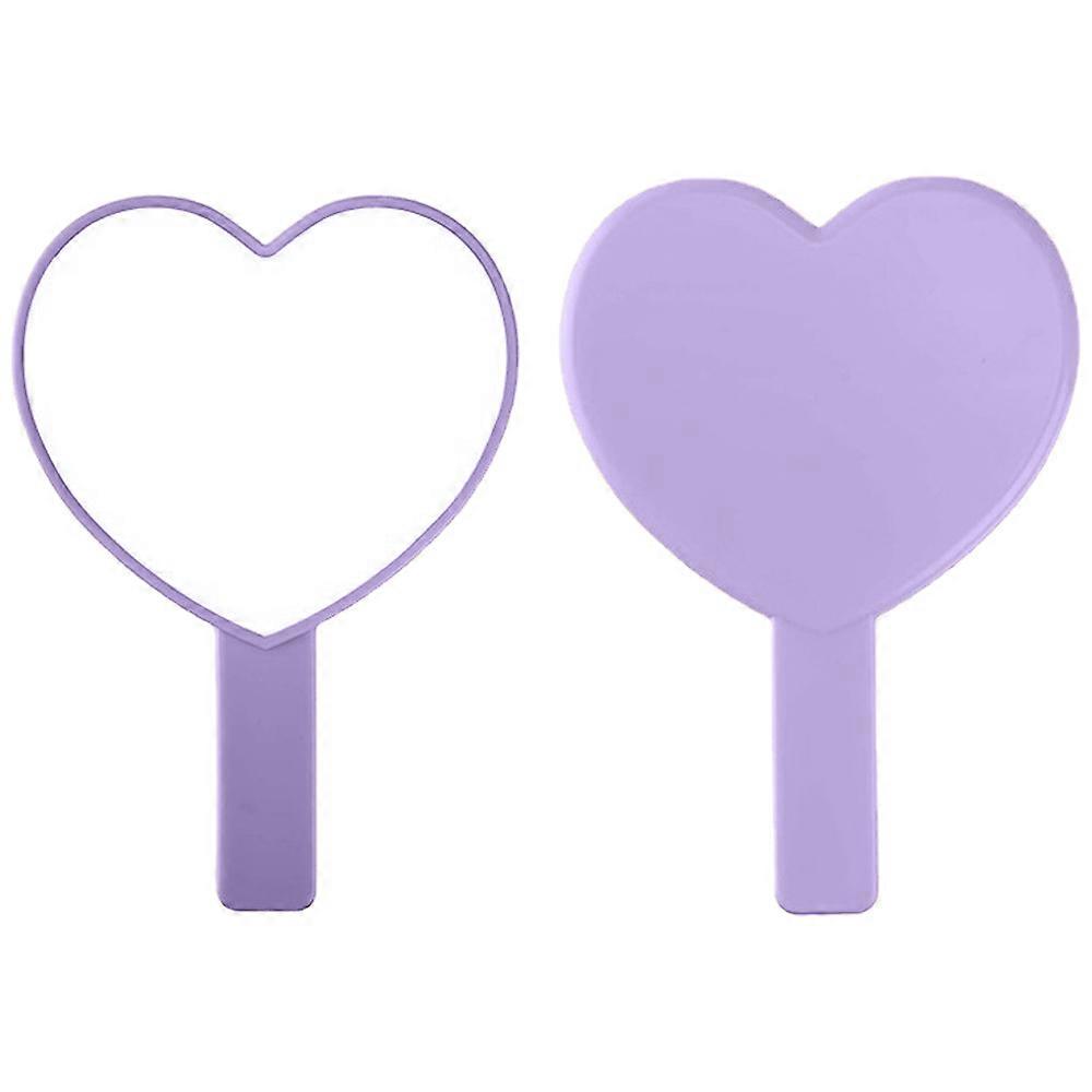 Miroir à main de voyage en forme de cœur, miroir à main cosmétique
