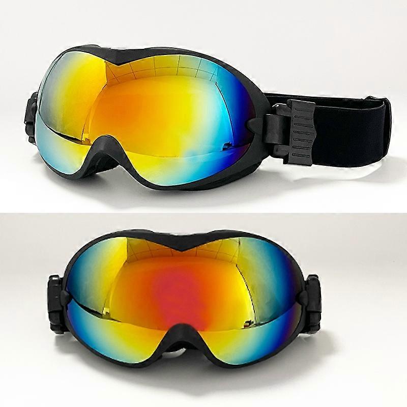 Dual Layer Anti-Fog Skiing Goggles TPU+PC Over Glasses Snow/Snowboard Goggles with Strap