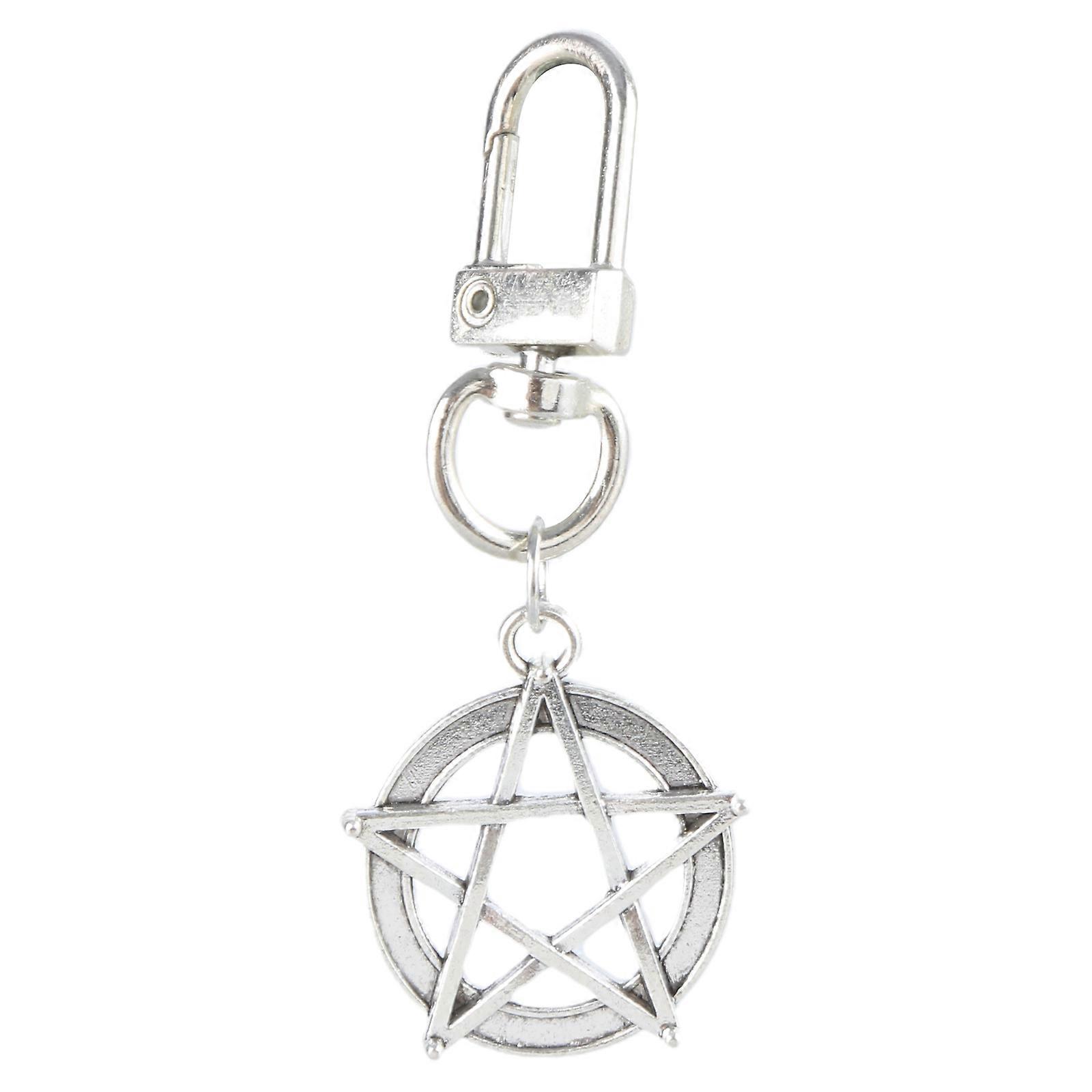 Multipurpose Hollow Star Keychain in Elegant Color Versatile Sturdy Alloy Fashion Accessory for Daily Use Casual Wear  Silver