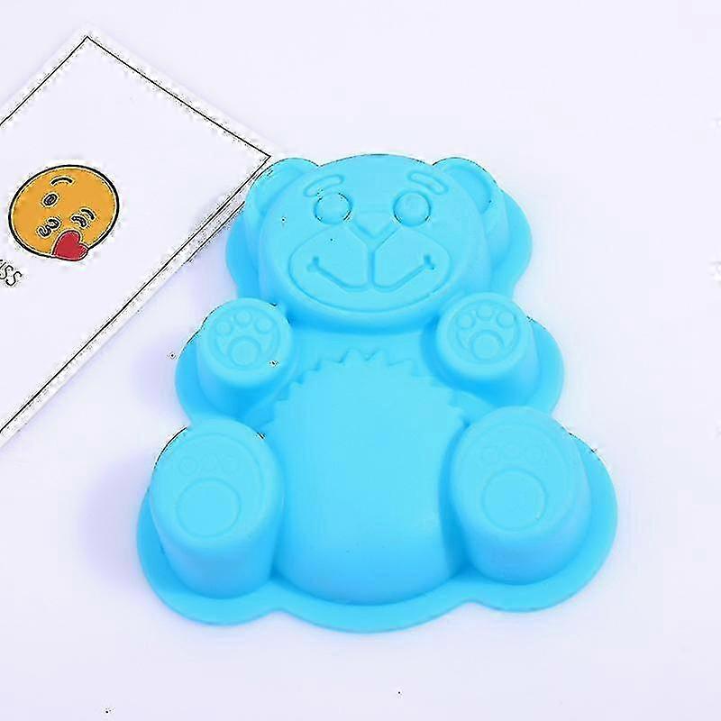 2er-Pack 3D Bär Silikon Kuchenform für Kinder Backen, Neuheit Easy Release Backform