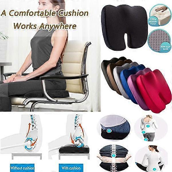 New Memory Foam Seat Pain Relief Chair Cushion Lumbar Back Support Orthopedic Office Pillow Car Seat