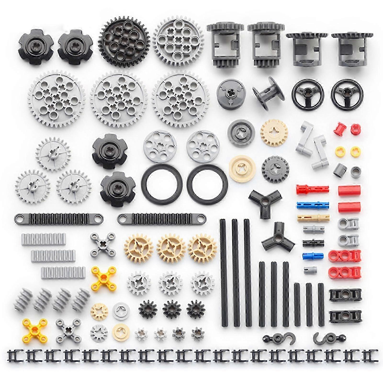 116 Pcs Technic Gear Set with Axle Pins for Lego-Compatible Builds