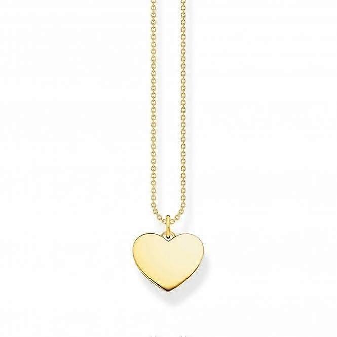 Sterling Silver Gold Plated Heart Necklace KE2128-413-39-L45V