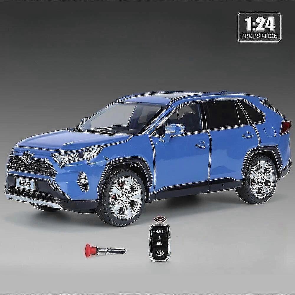 1/24 トヨタ RAV4 SUV スポーツ ダイキャスト合金 ミニチュア トイ カー モデル リモコン サウンド ライト プル バック コレクション ギフト 男の子用