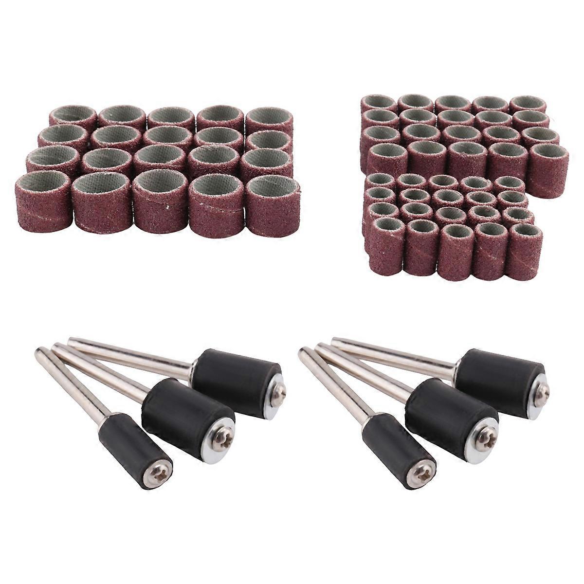 66 Pcs Drum Set 60 Pcs Sanding Bands and 6 Pcs Drum Mandrels